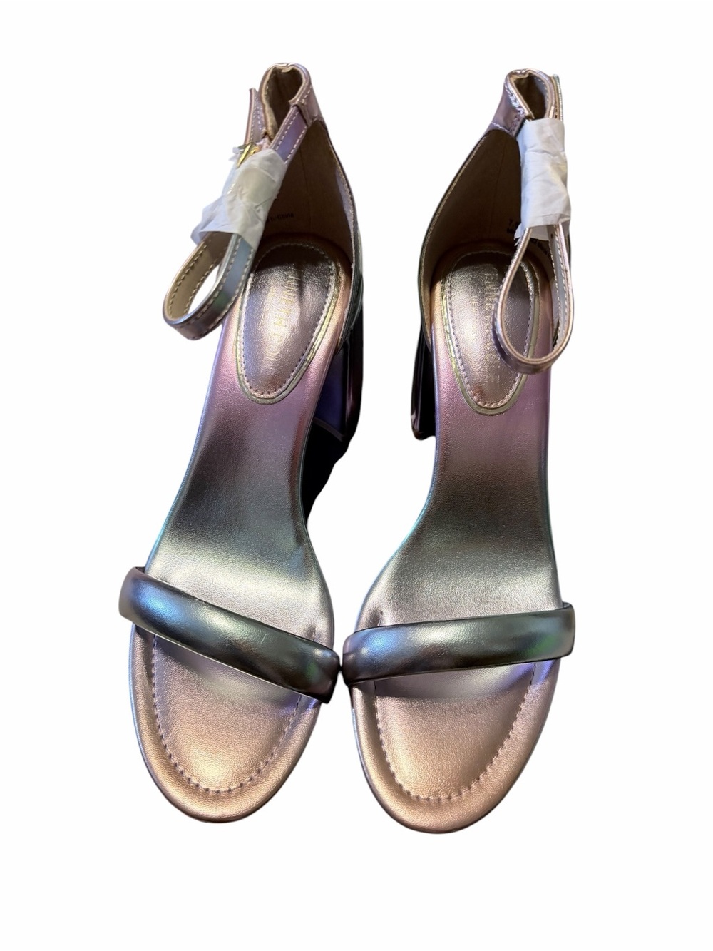 🌼🌟NIB Kenneth Cole New York Luisa Iridescent Ankle-Strap Block Heel Sandals